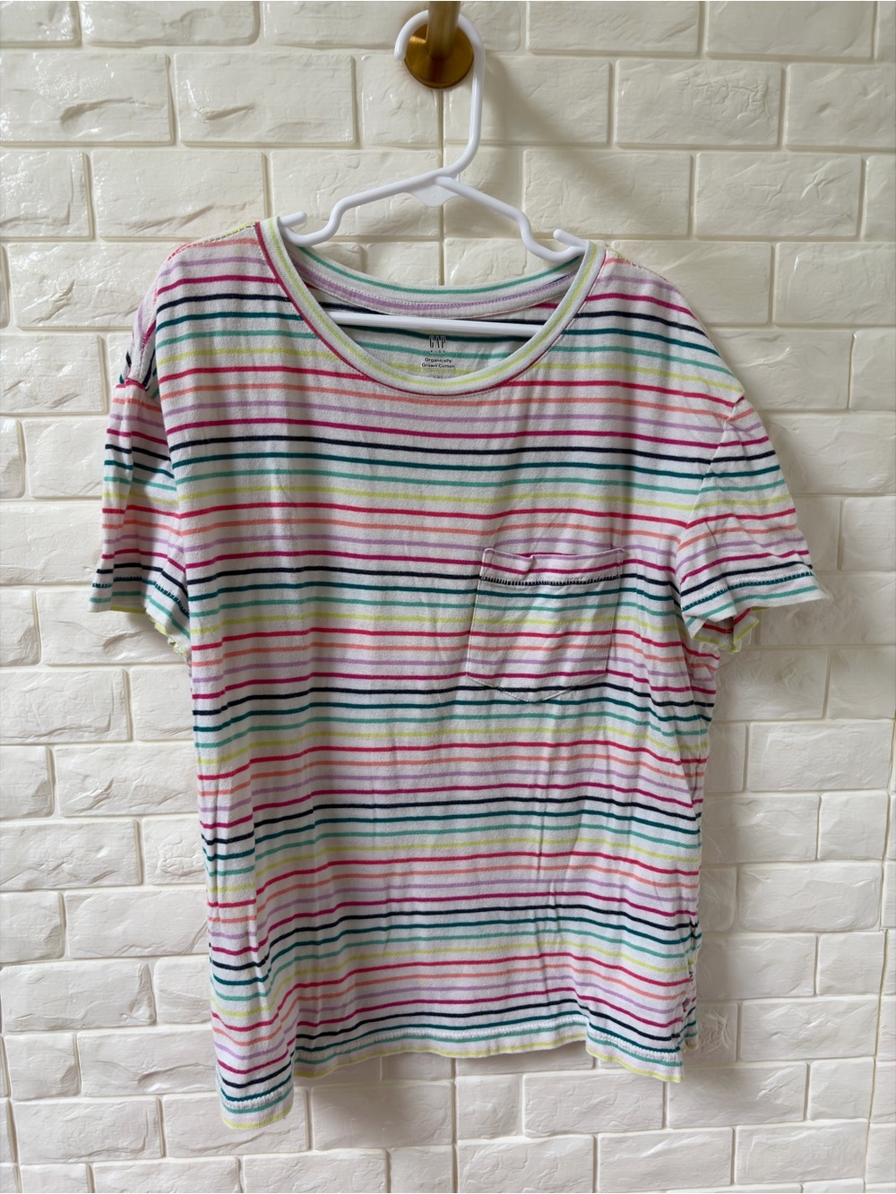 GAP Multicolor Striped Short Sleeve Tee - White Base
